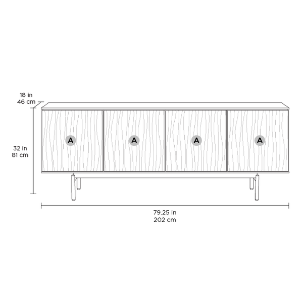 Tanami 7109 Buffet Cabinet Black BDIaustralia